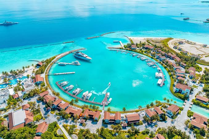 Maldives overwater villas